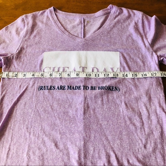 TekGear DryTek Activewear T-shirt, ‘Cheat day’, size small - Picture 5 of 13